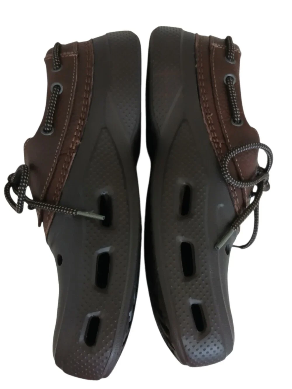CROCS Islander Pitcrew Sport Boat Shoes Men's 8 Brown Lightweight Comfort